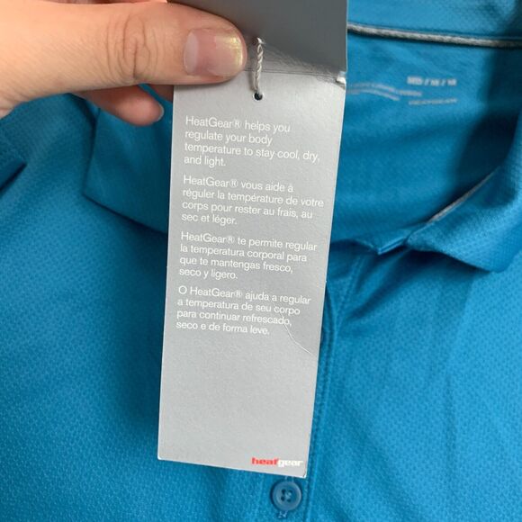 Under Armour Golf Polo Shirt Women M Fitted HeatGear The Country Club DC Ranch - Picture 10 of 14